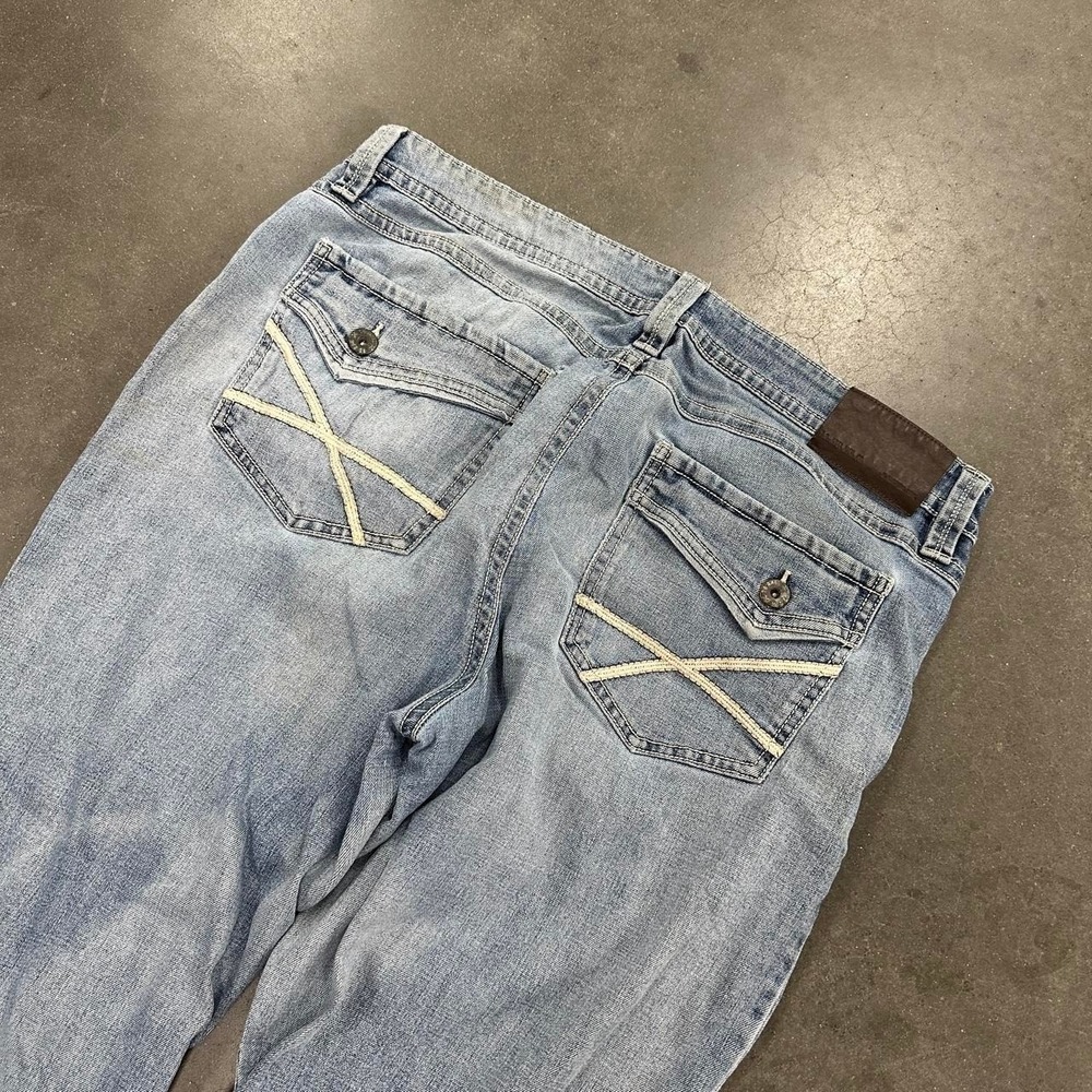 TK Axel Light wash faded straight leg denim jeans Size 40x32 - Picture 5 of 6
